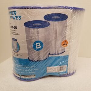Summer Waves 2-Pack TYPE B Universal Filter Cartridge Swimming Pool CX
